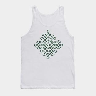 Dot Kolam, Green transparent Kolam, Muggu, rangoli Tank Top